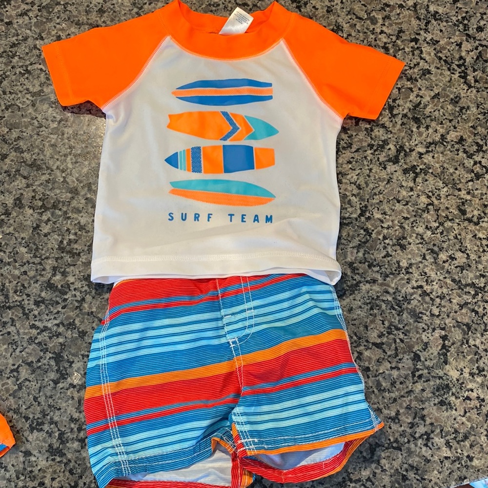 OshKosh Bgosh 12 Month Bathing Suit Trunks and Top